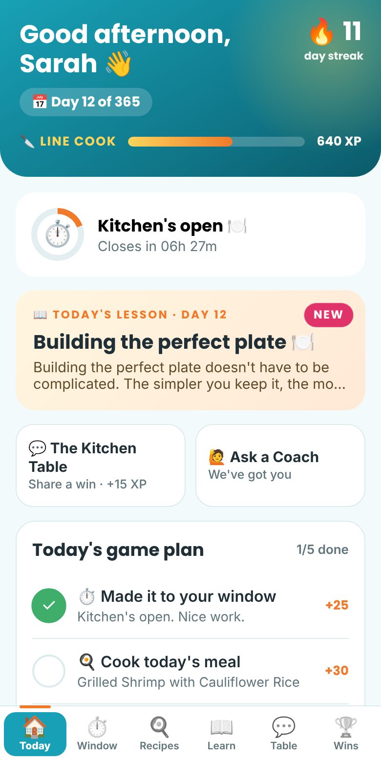 The Approach 365 app Today screen